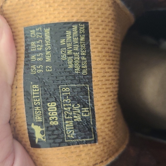Irish setter safety toe 9.5 ee NWOT - Picture 7 of 7